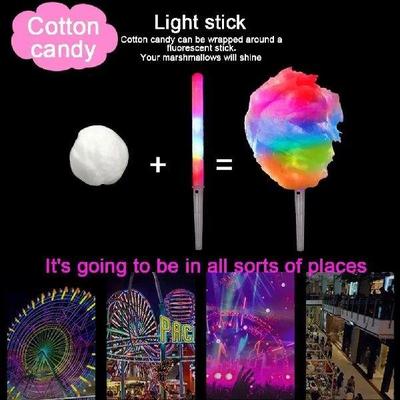 1/5/10pcs Glow Sticks Cotton Candy Cones Reusable LED