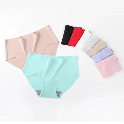 9 PCs/Lot Seamless Ice Silk Underwear for Women Monochrome U