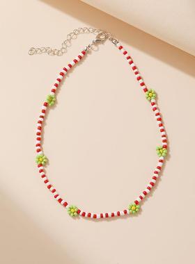 ethnic style rice bead necklace bohemia girl choker Bracelet