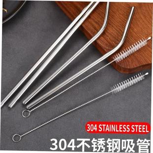 8 pcs metal drinking straw reusable straws 3 cleaner brush