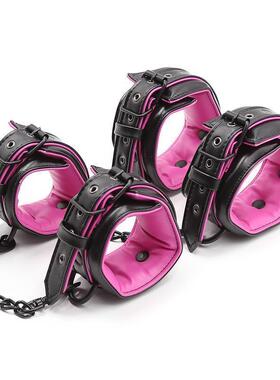 Sex Couple Leather Bdsm Bondage Set 3pcs Restraints Collars