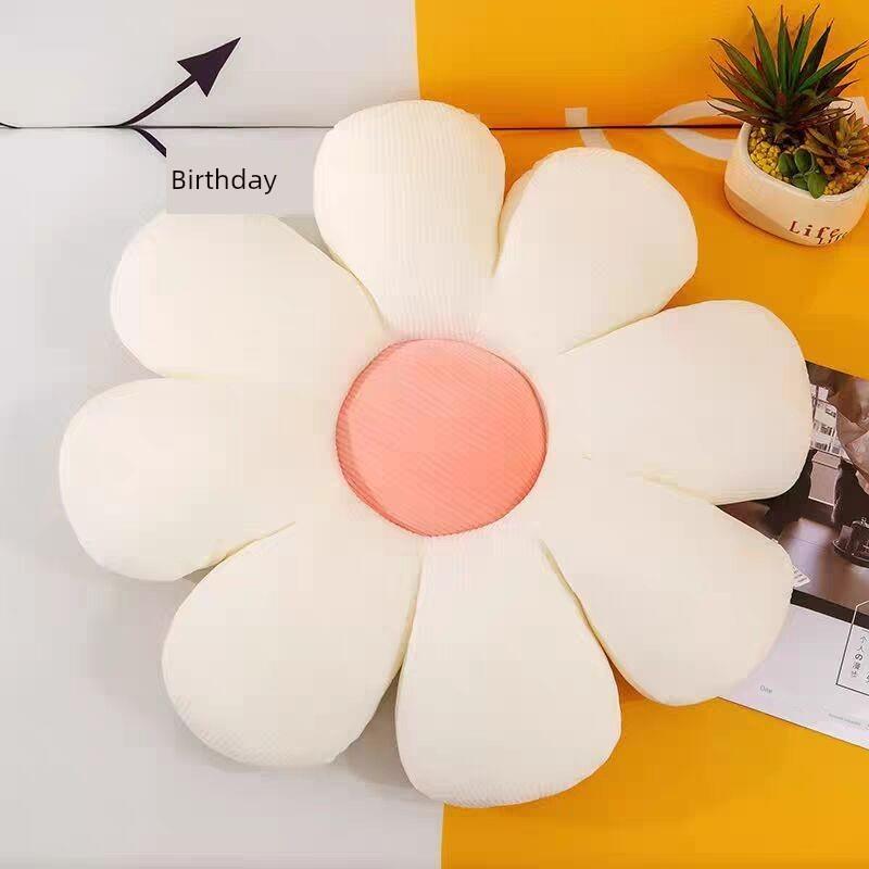 1Cross-border daisy flower pillow sofa cushion office chair