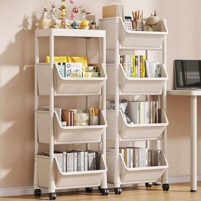 Mobile bathroom bedroom trolley storage rack移动手推车置物架
