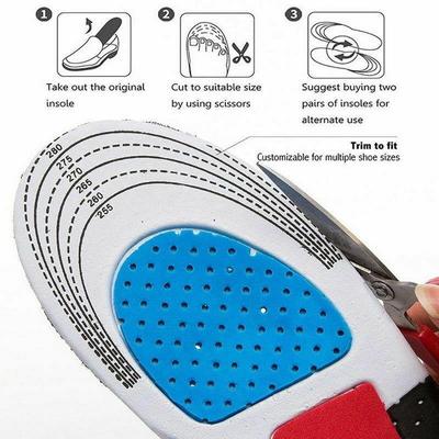 Men Gel Orthotic Sport Running Insoles Insert Shoe Pad Arch