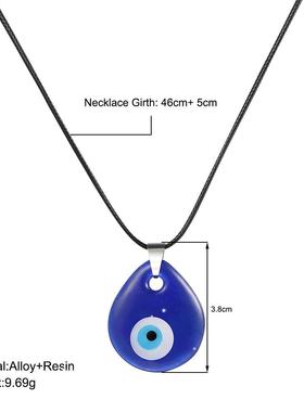 Blue eye necklace women恶魔之眼项炼土耳其蓝眼睛玻璃吊坠项炼