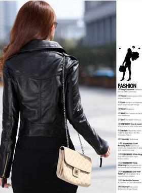 Pu Leather Wear Jacket Autumn Coat For Women Jackets XL-3XL