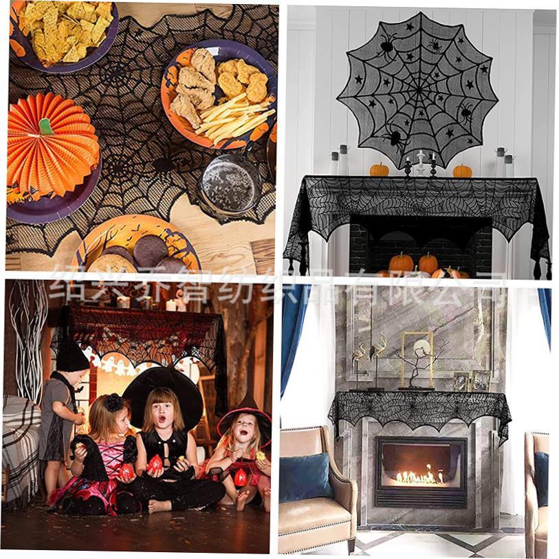 .Halloween Decoration Spider Web Tablecloth Table Flag Hallo