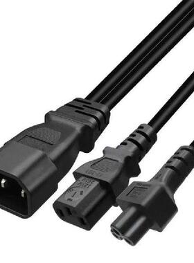 96BA IEC320 C14 to IEC320 C5+IEC320 C13 AC-Power Adapter