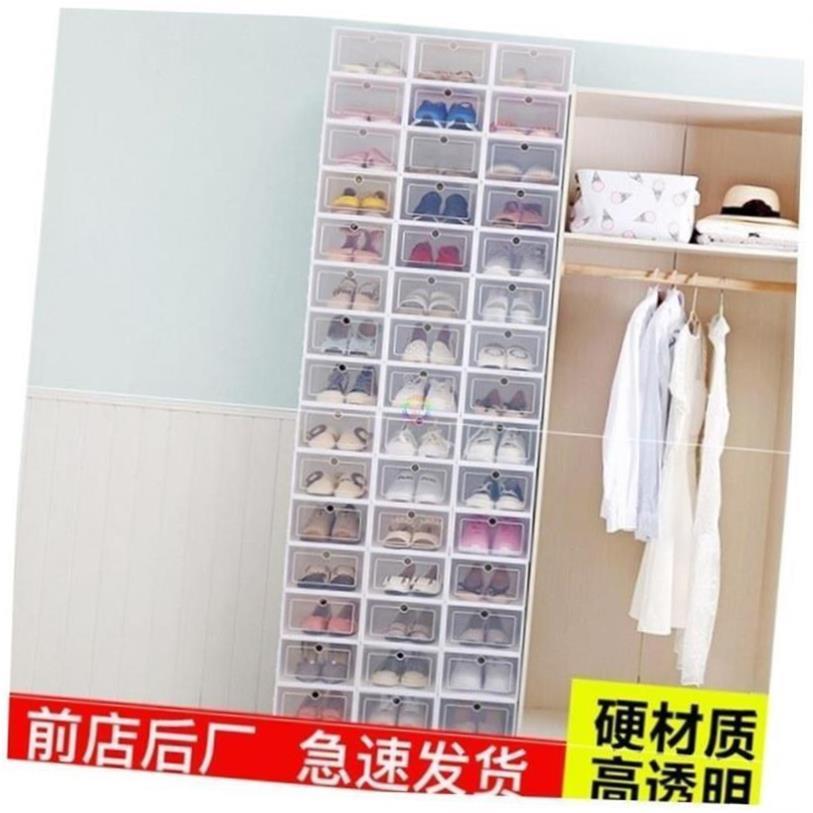 new 6 PCS Transparent shoe box shoe storage shoe rack shoe