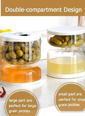 Pickles Jar Dry and Wet Dispenser Pickle and Olives