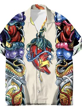 irts For Men Fashion Summer Harajuku Casual Oversized Shirts