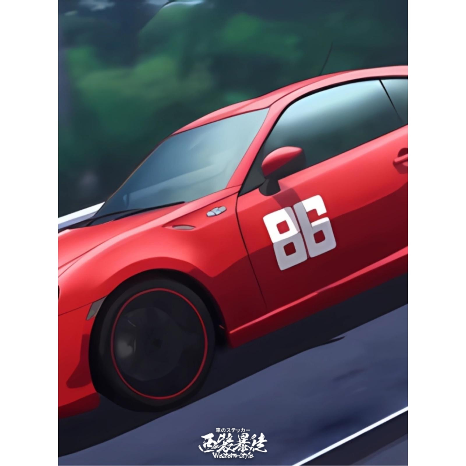 GR86车贴车门数字贴纸MYGHOST