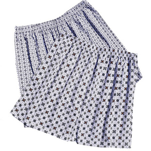 短裤 男老头爷爷阔腿5分裤 特大码 透气睡裤 200斤老人夏季 胖爸爸薄款