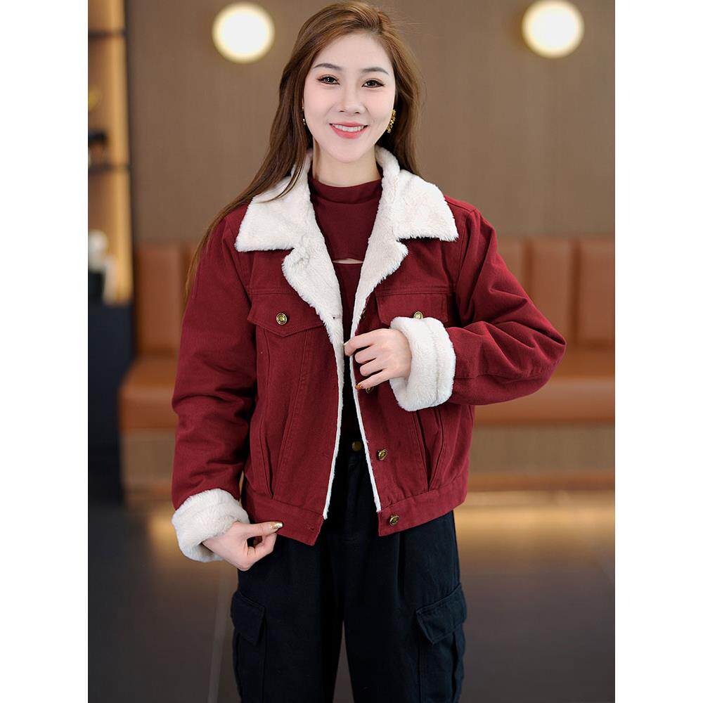 JOYIASS加绒牛仔服女2025年冬季新款时尚百搭显瘦保暖衣袄外套潮