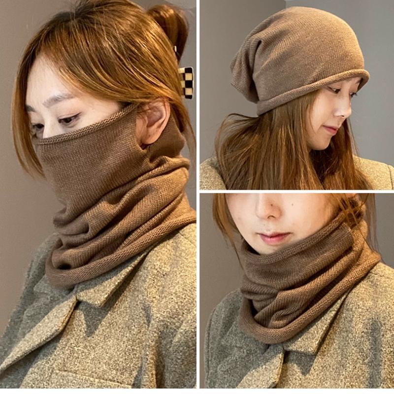 鑫致冬季围脖女男帽子两用