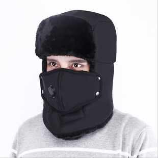 骑车防风男士 保暖棉帽户外防寒女冬季 雷锋帽 加厚加绒帽子韩版 冬季