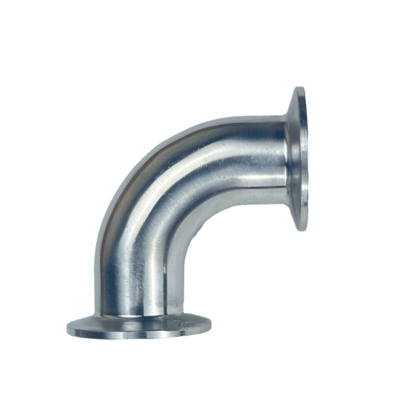 卫生级快装弯头90度304不锈钢卡箍式卡盘弯管法兰卡扣直角弯
