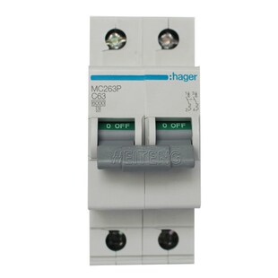 9年老店 HAGER海格MC263P家用63A单相220V两极小型断路器空气开关