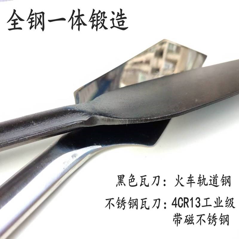 新款黑老虎全钢砖刀泥工双面不锈钢瓦刀砌砖刀砌墙神器抹泥刀泥瓦