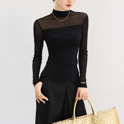 半高领加绒可外穿打底衫保暖内搭