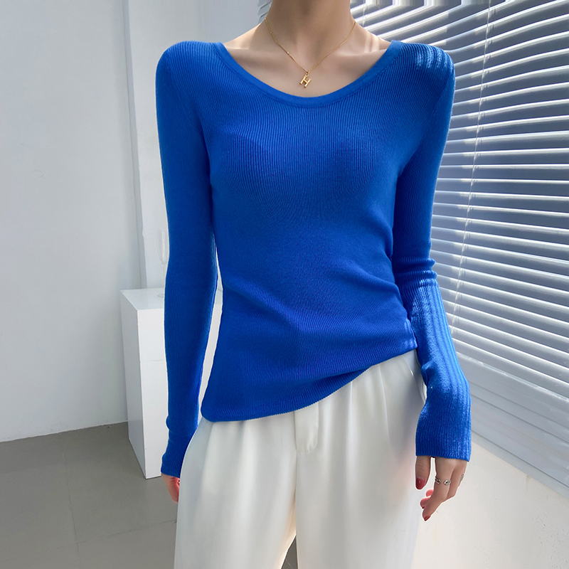 秋冬修身长袖打底衫毛衣