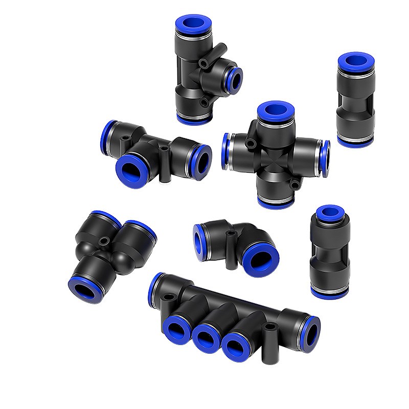 PU接头直通气管j快速PE三通PG变径软管气动接头高压PK五通快插对