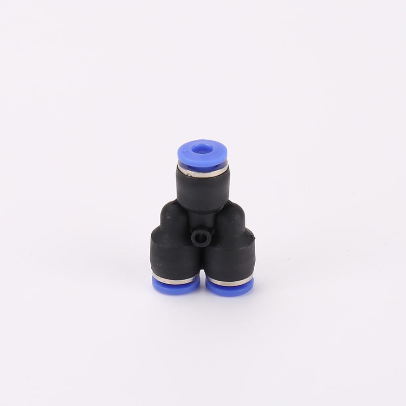 PY气管快速接头 等径变径三通uPY4异径PW10转8mmPU管快插气动元件