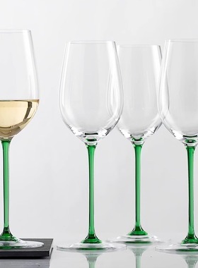 RIEDEL翡翠杆SOMMELIERS黑领结人工吹制彩杆水晶绿杆白葡萄酒杯