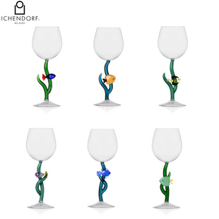 ICHENDORF进口手工耐高温玻璃红酒杯高脚杯饮料杯水杯郁金香杯