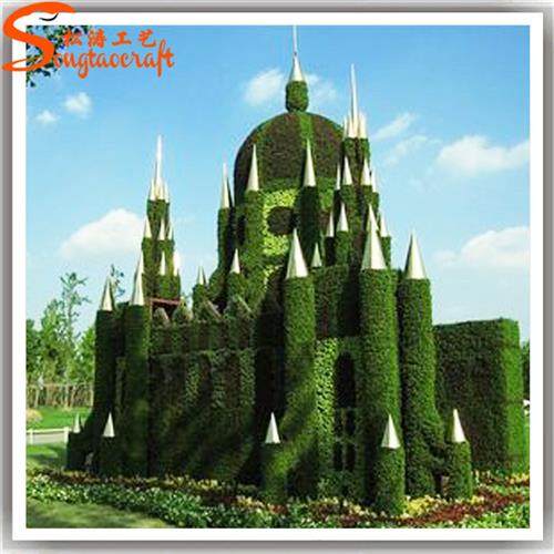 大型户外仿真绿雕景观动物造型园林植物花坛五一劳动节仿绿雕