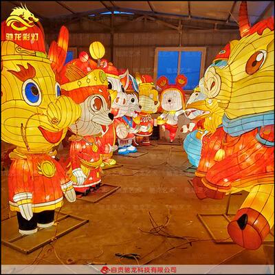二手灯展灯组十二生肖花灯自贡灯会设计展出迎春灯饰制作厂家直销
