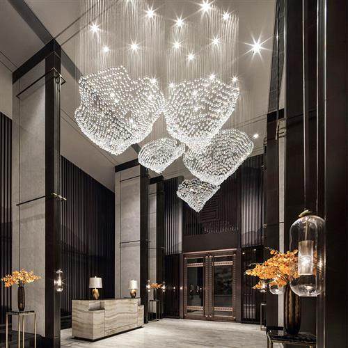 酒店工程灯具水晶吊灯豪华会所售楼部大厅沙盘大型饭店吧台灯