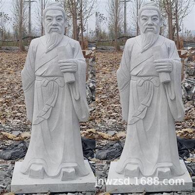 古代石雕人物厂家校园石材人像图片墓地真人石像价格
