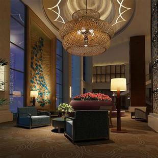 田园风格 藤艺吊灯中餐厅农庄农家乐庭院复古藤编灯创意艺术灯饰