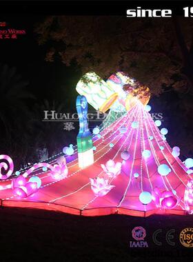 春节元宵节庙会户外夜游引流摆件大型花灯宫灯自贡彩灯华龙工厂