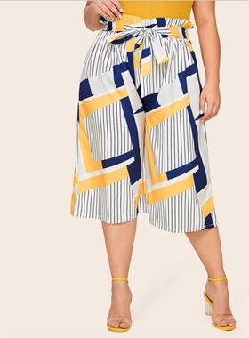 Fat lady summer pants fashion women trousers skirt culottes