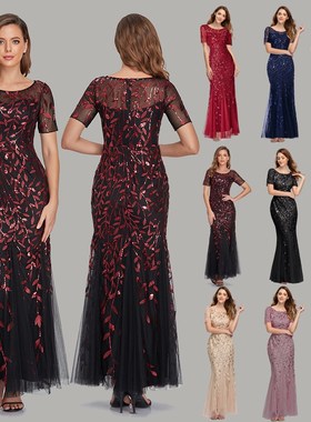 2022欧美鱼尾晚礼服PlusSize Evening Dress Mermaid Party Dress