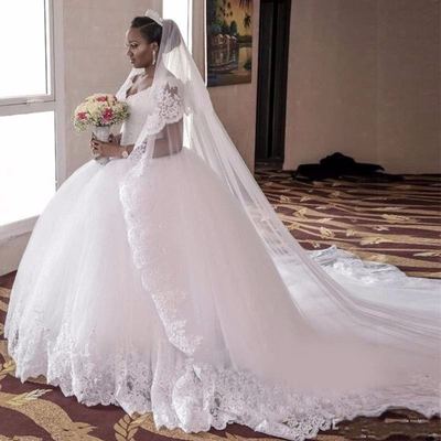 white Wedding Dresses Plus Size Bridal Gowns Robe De Mariage