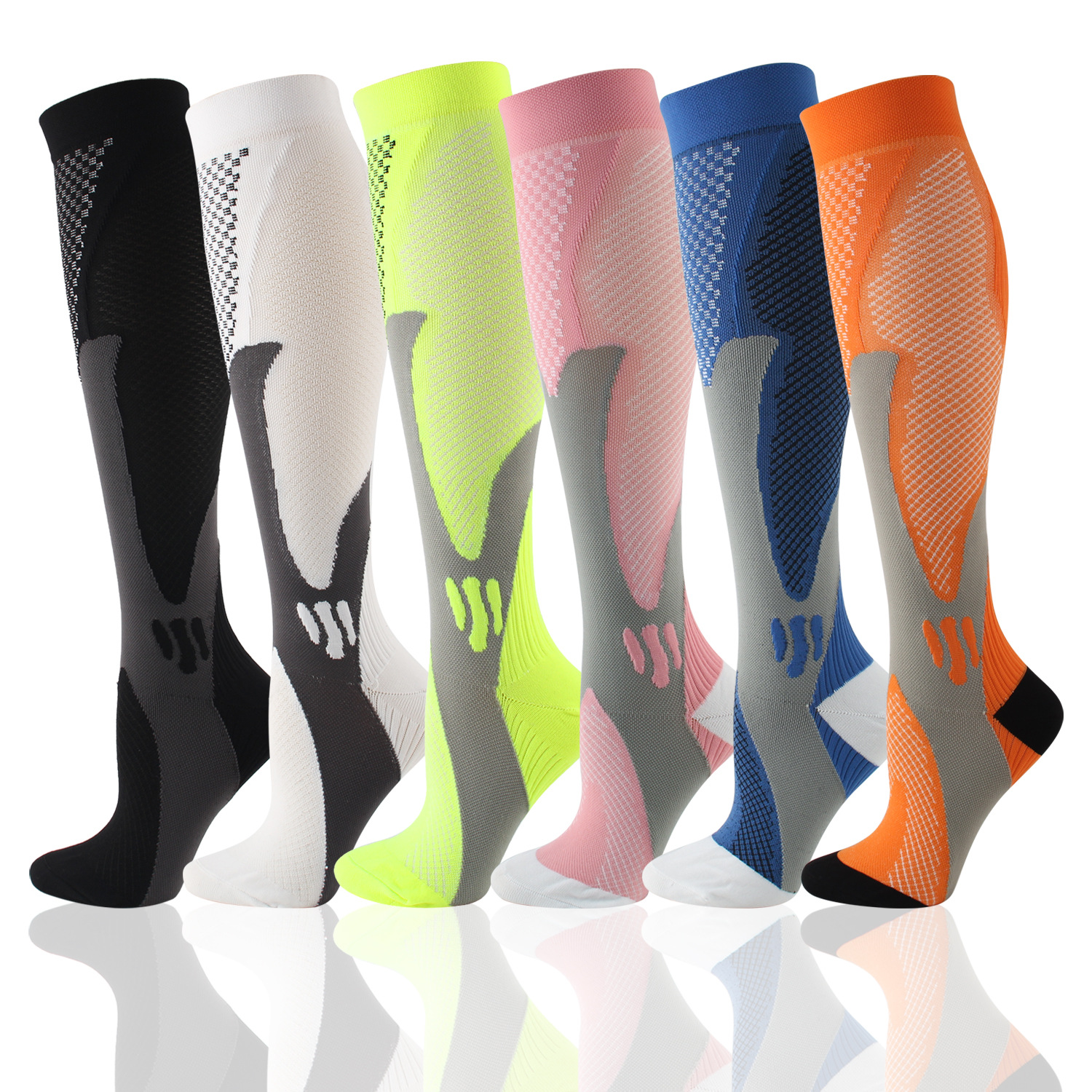 Running Compression Socks Stockings 20-30 mmhg Men Women Spo