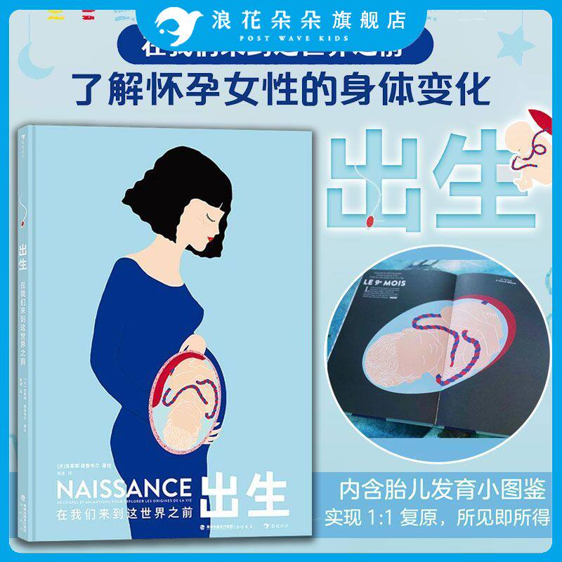 浪花朵朵 出生在我们来到这世界之前 生命教育科普绘本 纸雕机关立体书 送给要了解成长的孩子也送给对生命充满好奇的大人