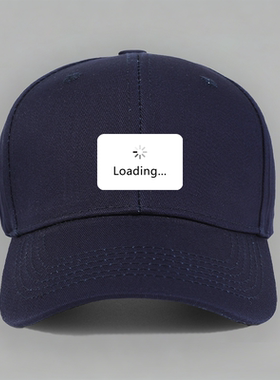 loading加载图标可爱趣味青春流行设计师休闲创意棒球帽子鸭舌帽