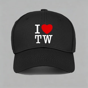 我爱台湾旅游I LOVE TW 棒球帽水洗做旧鸭舌帽子
