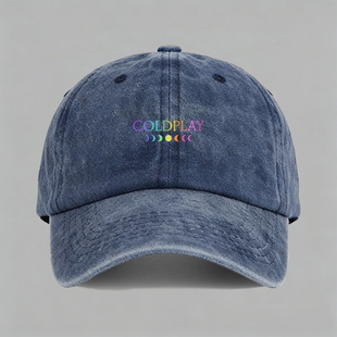 月相ColdPlay酷玩乐队moon美国摇滚音乐棒球帽子水洗鸭舌帽软顶