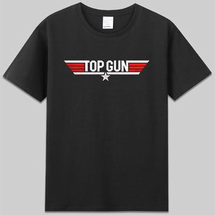 Top Gun壮志凌云电影阿汤哥汤姆克鲁斯logo定制纯棉短袖t恤衣服潮