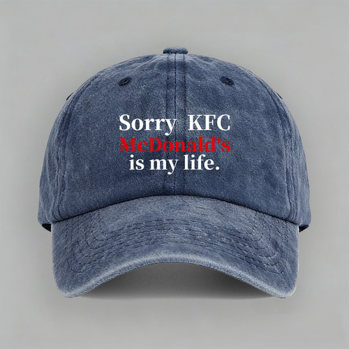 McDonald’s is my life 麦门信徒永存字母麦当劳棒球帽鸭舌帽子