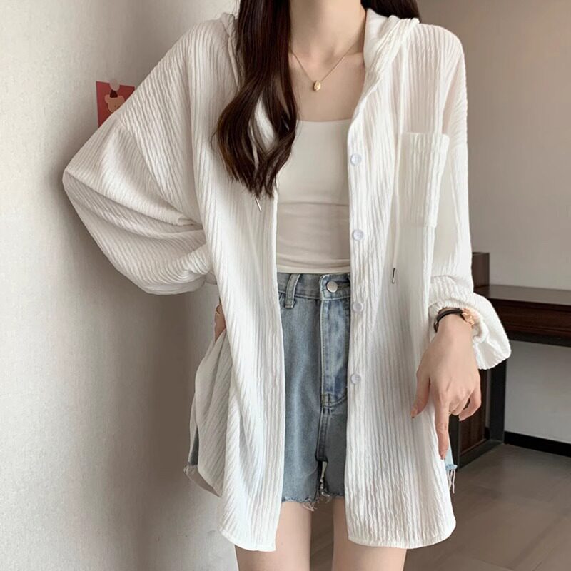 套装女夏款新款2024休闲大码薄款防晒衬衫上衣显瘦牛仔短裤两级套