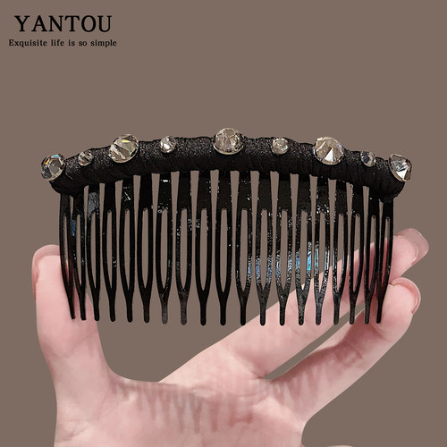 水晶韩版刘海梳发梳插梳水钻发卡