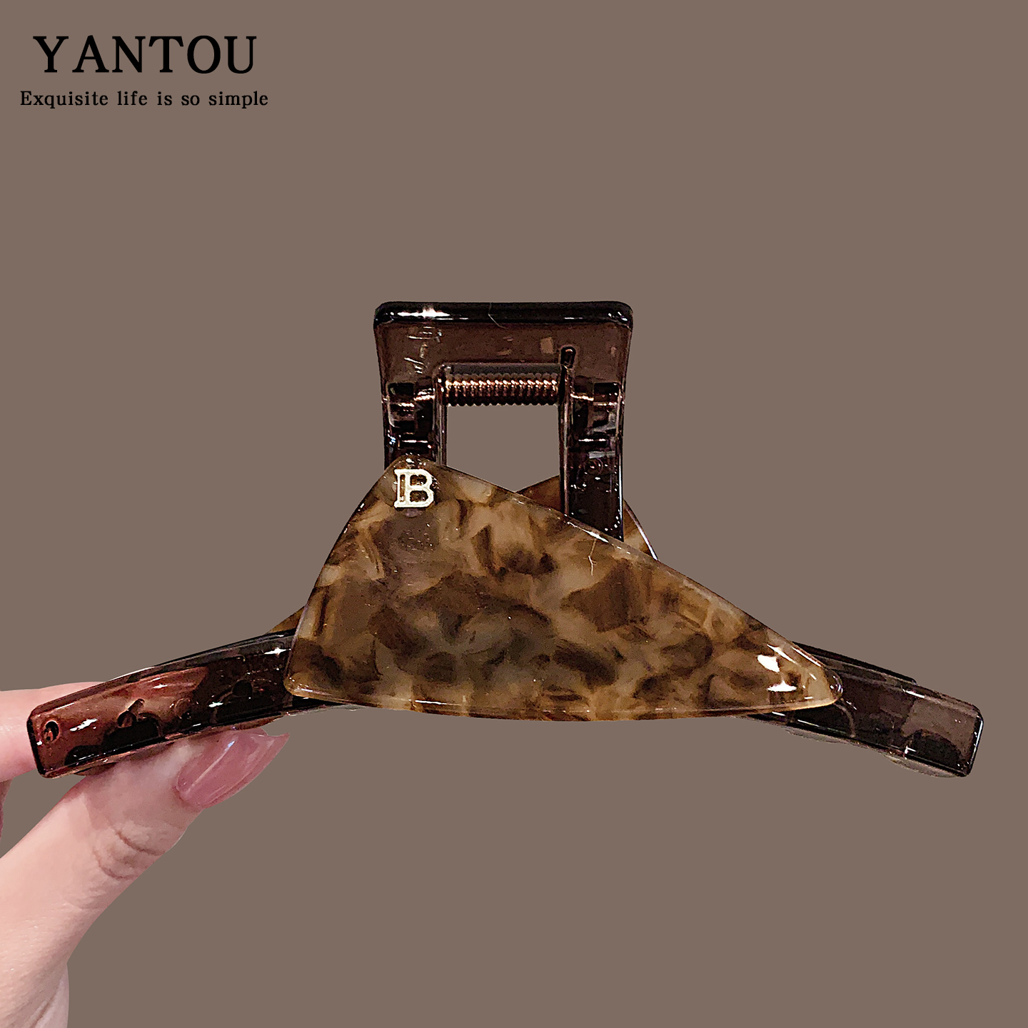 洋气发夹后脑发量多鲨鱼夹马尾夹