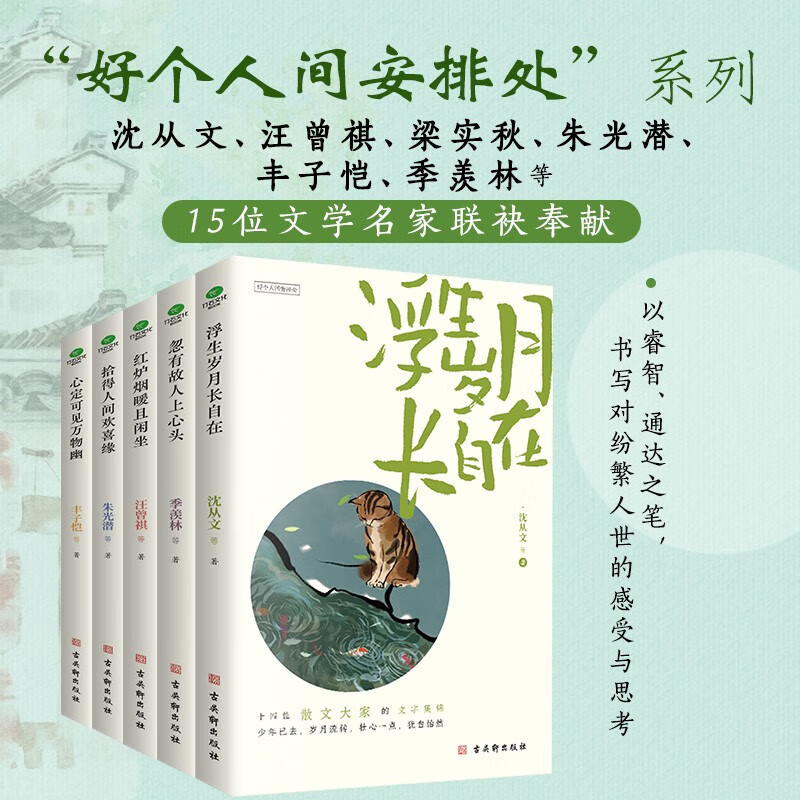 好个人间安排处名家散文全5册 浮生岁月常自在红炉烟暖且闲坐拾得人间欢喜缘心定可见万物幽名家文集 沈从文 汪曾祺文集