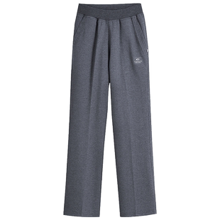 夏季薄款运动裤女宽松直筒休闲裤女式中年高腰长裤纯棉大码卫裤女